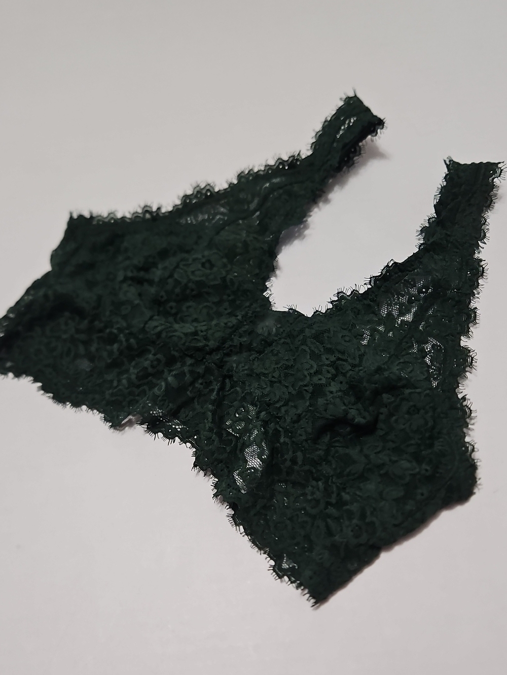 aerie Dark Green Lace Bralette - Floral Size S/P